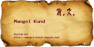 Mangol Kund névjegykártya